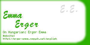 emma erger business card